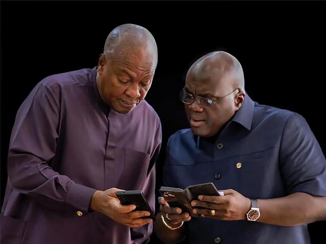 Julius Debrah in conversation with President John Dramani Mahama