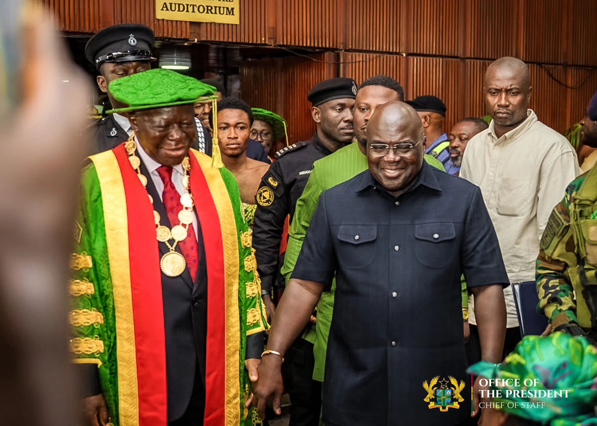 Arriving for the investiture